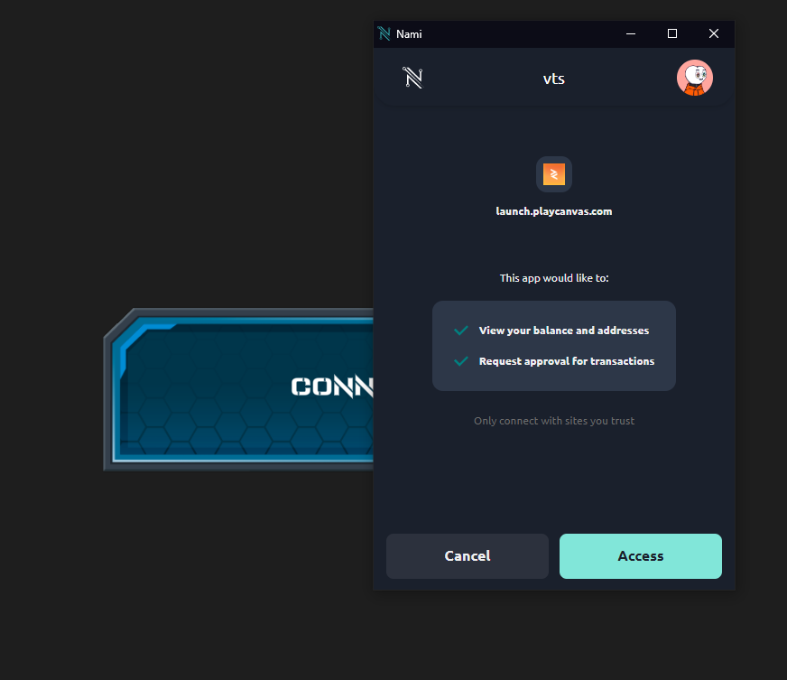 connection prompt